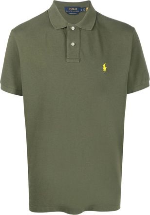 Polo Ralph Lauren embroidered-logo short-sleeved polo shirt - men - Cotton - S - Green