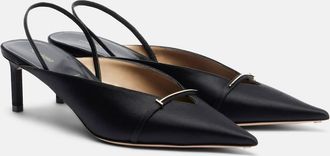 Tom Ford T Icon 55 satin slingback pumps