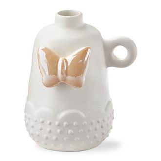 Tag Orange Earthenware Butterfly Mini Bud Vase 3 x 3.75 x 4.75 in in White at Nordstrom