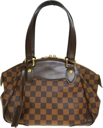 Louis Vuitton Verona Handbag Damier Brown Canvas Handbag (Pre-Owned)