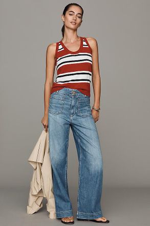 Maeve Colette High-Rise Wide-Leg Full-Length Jeans