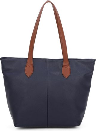 Generic Vegan Leather Tote Bag: Womens Shoulder Bag with Adjustable Straps Satchel Uni Bag (Navy)