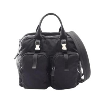 Prada Pre-owned Vintage Boston Bag - Dames - Vintage Shopper - Zwart - ONE Size - Leer - Vintage
