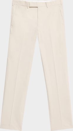 Ermenegildo Zegna Mens Flat-Front Linen Pants
