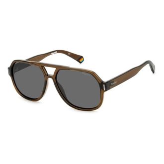 Polaroid unisex, Accessoires, Bruin, Maat: 57 MM