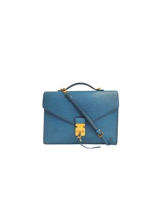 Louis Vuitton Blue Epi leather Conseiller 2Way business bag