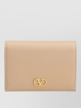 Valentino Garavani vlogo signature textured leather folding wallet
