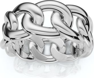Pompeii3 Mens Solid Heavy 8mm 14k Gold Cuban Link Ring