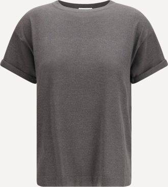 Brunello Cucinelli T-shirt in cashmere e seta Woman XL