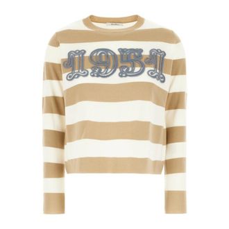Max Mara Viterbo Sweater - Dames - Ronde hals truien - Beige - L - Truien & Vesten