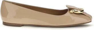 Ferragamo Bailarinas Gancini - Shoes - Mujer - Beige - 35 1/2 EU