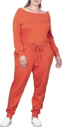 Standards & Practices Off-the-Shoulder Jumpsuit in Paprika at Nordstrom, Size 16W