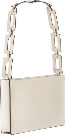 Staud Womens Mina Shoulder Leather Bag In Cream