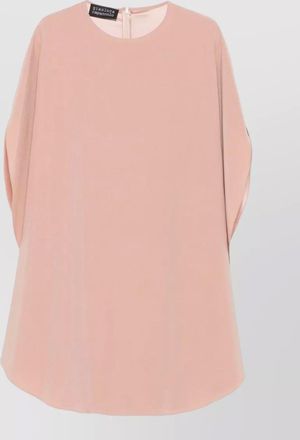 Gianluca Capannolo cotton crew-neck split-sleeve knee-length dress