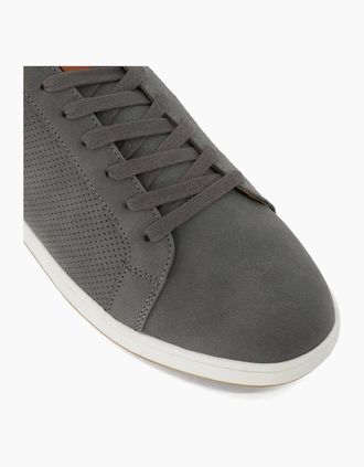 Dune London Mens Tezzy Canvas Low Top Sneakers Lace Up - Grey - Size: 7