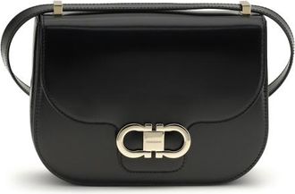Ferragamo North-South Double Gancini Shoulder Bag