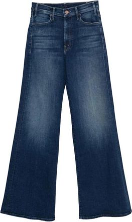 Mother Wide Leg Cropped Jeans - Dames - Loose Fit Jeans - Blauw - W29 - Denim - Jeans