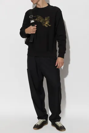 Kenzo Sweatshirt With Shimmering Sequins, Mens, Black