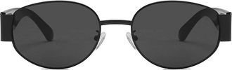 Generic Small Frame Mens Vacation Sunglasses Outdoor Sports Womens Commuter Sun Glasses(Black)