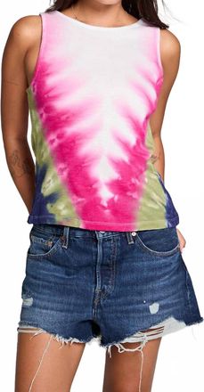 Chaser Alba Desert Breeze Tie Dye Tank Top In White