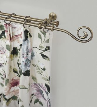 Garesa Gardinenstange »ESPERANCA« Ø 16 mm 2 läufig-läufig Wunschmasslänge rustikale Vorhanggarnitur, verlängerbar, Eisen, Endk. Spirale