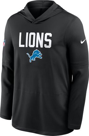 Nike Detroit Lions Pass Accuracy Nike Mens Dri-FIT NFL Long-Sleeve Hooded Top in Black | 03B900A9J-D60