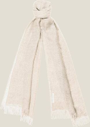 Luca Faloni Leinenschal in Sand aus Leinen für Herren