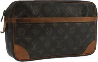 Louis Vuitton Pre-owned Tela clutches - - Pre-owned - Donna - Marrone - ONE SIZE