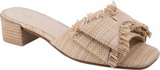 Chocolat Blu Womens Chip Slide Sandals In Natural Raffia