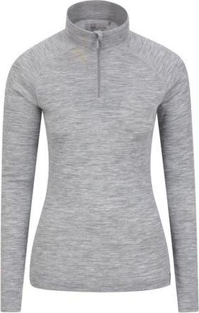 Mountain Warehouse Merino Wool Zip Neck Thermal Top in Gray at Nordstrom, Size 14