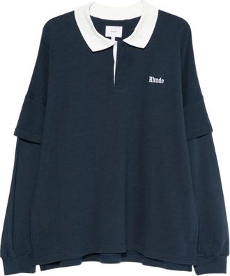 Rhude Heren, Tops, Blauw, Maat: S Katoen