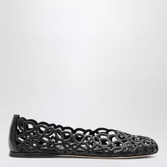 Loewe Ballerine Petal Anagram nere in pelle