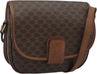Celine Pre-owned Vintage Macadam Schoudertas - Dames - Vintage Schoudertas - Bruin - ONE Size - Leer - Vintage