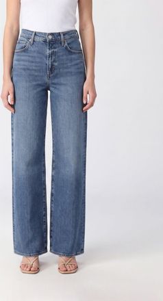 A Gold E Jeans palazzo a vita alta in denim di cotone stretch riciclato