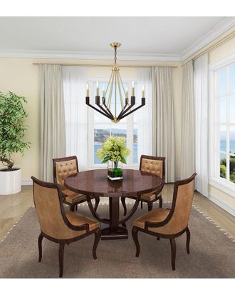 Livex Lighting Livex Beckett 6 Lt Satin Brass & Bronze Chandelier