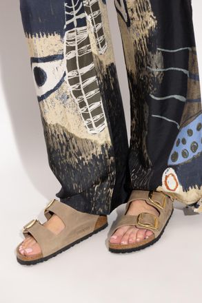 Birkenstock Miano Big Buckle Sandals, Womens, Beige