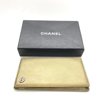 Chanel Gold Tone Caviar Leather Bifold Womens Wallet (Pre-Owned)
