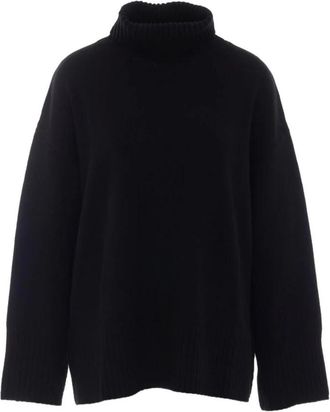 Pinko Gebreide trui met hoge hals - Dames - Coltruien - Zwart - XS - Truien & Vesten