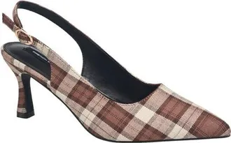 French Connection Brenna Plaid Kitten Heel in Brown Multi at Nordstrom, Size 10