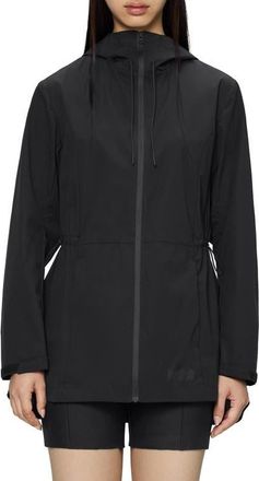 Rains Mito Water Repellent Hooded Jacket in Black at Nordstrom, Size X-Large