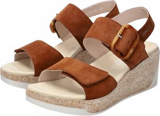 Mephisto Womens Guilia Wedge Sandal In Hazelnut