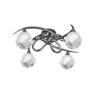Netlighting Fragma Semi Flush Ceiling 4 Light G9 Polished Chrome in Silver