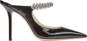 Jimmy Choo London Bing 100 Muiltjes met Hak - Dames - Muiltjes - Bruin - 38 1/2 EU - Leer - Schoenen