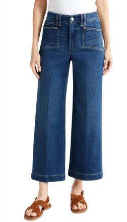 Paige Anessa Ankle Wide Leg Jeans In Amoroso