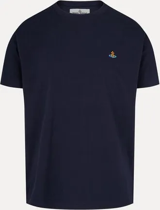 Vivienne Westwood Classic T-shirt Multicolour Orb Cotton Navy Blue XL Unisex