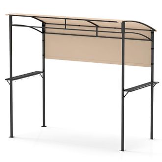 Costway Costway 239 x 108 cm Grill Gazebo Outdoor Patio BBQ Canopy in Beige
