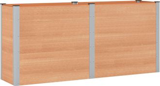 vidaXL Arriate Elevado Marr&oacute;n 200 X 50 X 91 Cm Wpc Y Aluminio Vidaxl