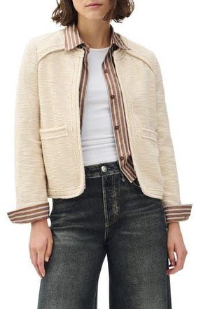 Rag & Bone Clarice Cotton Blend Jacket in Crm at Nordstrom Rack, Size Medium