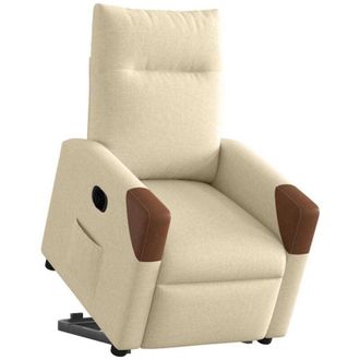 vidaXL Vidaxl - Sill&oacute;n El&eacute;ctrico Reclinable Elevable De Tela Color Crema