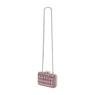 Self Portrait Crystal Clutch - Pink